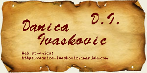 Danica Ivašković vizit kartica